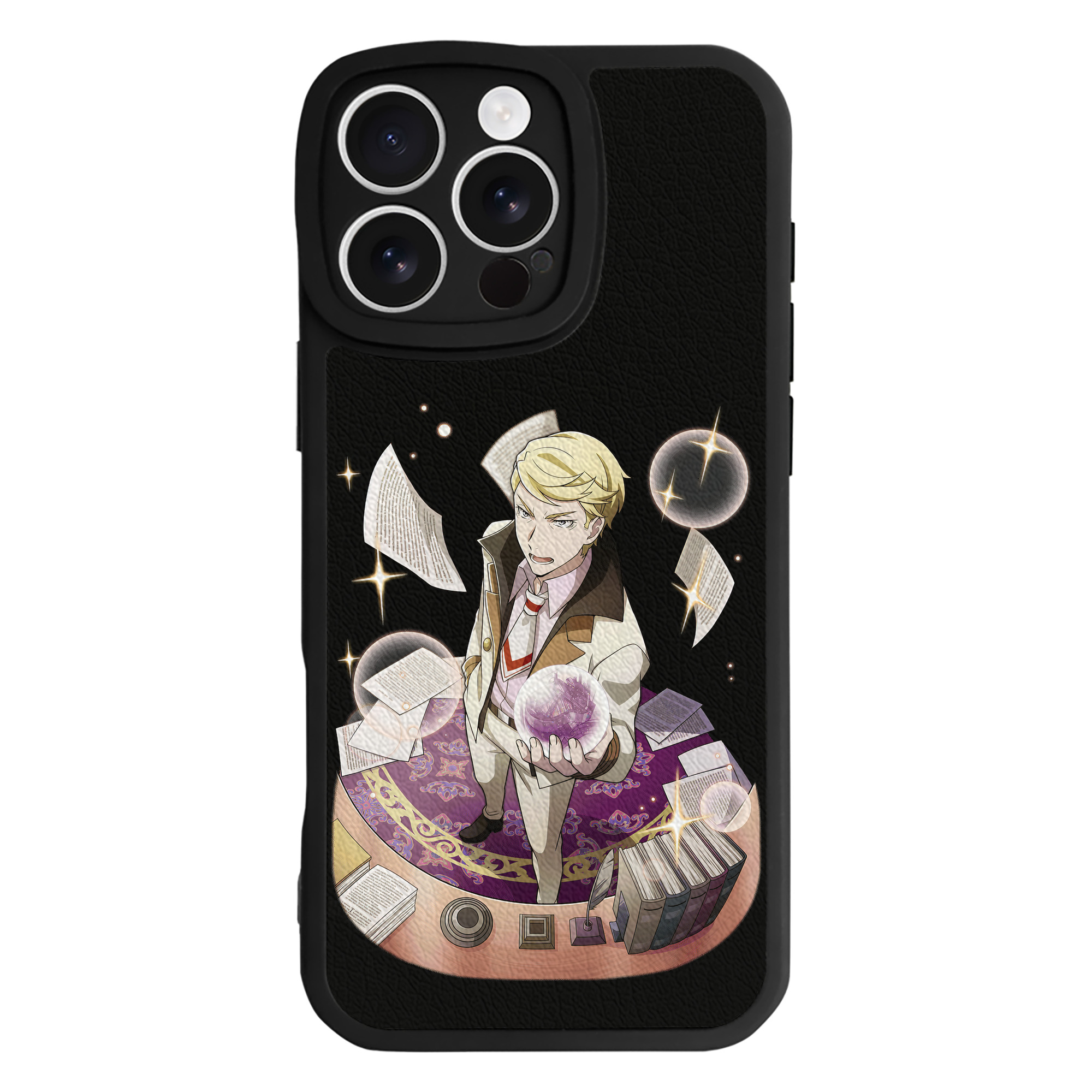 （画像用） 文豪ストレイドッグス Bungo Stray Dogs 【iPhone 16シリーズ対応】シリコンスマホケース（レザー調） 材質：シリコン